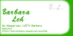 barbara leh business card